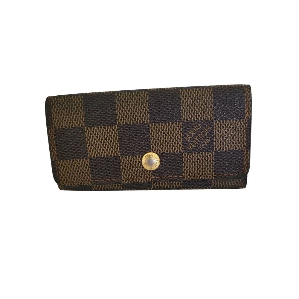 Louis Vuitton Damier Ebene 4 Key Holder Brown Checkered Wallet N62631 France